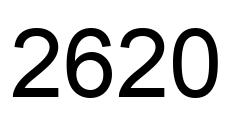 Number 2620 black image