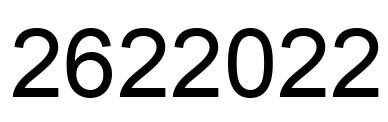 Número 2622022 imagen negro