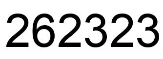 Number 262323 black image