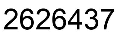 Number 2626437 black image