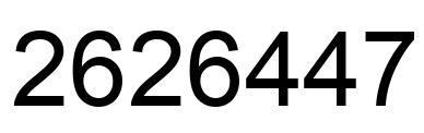 Number 2626447 black image