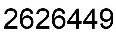 Number 2626449 black image