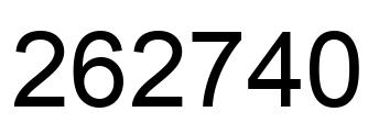 Number 262740 black image