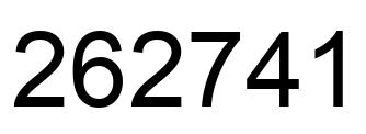 Number 262741 black image