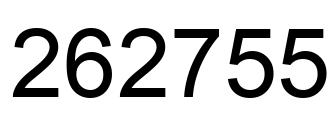 Number 262755 black image