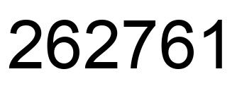 Number 262761 black image