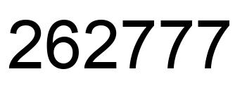 Number 262777 black image