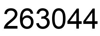 Number 263044 black image