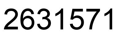 Number 2631571 black image