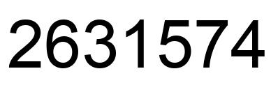 Number 2631574 black image