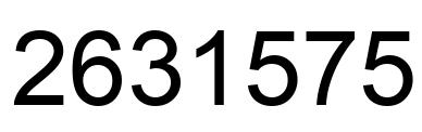 Number 2631575 black image