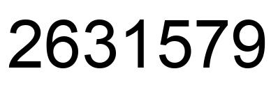 Number 2631579 black image
