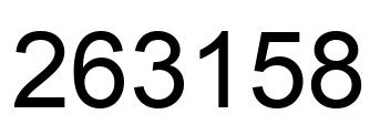 Number 263158 black image