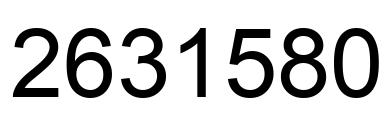 Number 2631580 black image