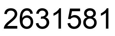 Number 2631581 black image
