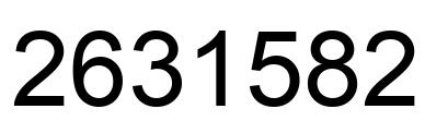 Number 2631582 black image