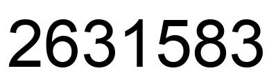 Number 2631583 black image