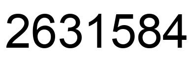 Number 2631584 black image