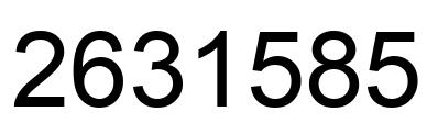 Number 2631585 black image