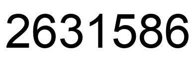 Number 2631586 black image
