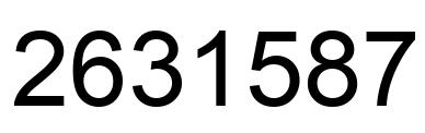 Number 2631587 black image