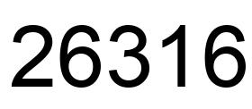 Number 26316 black image