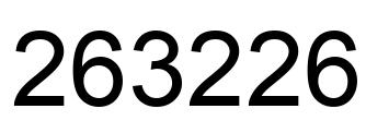 Number 263226 black image