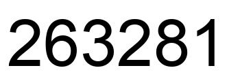 Número 263281 imagen negro