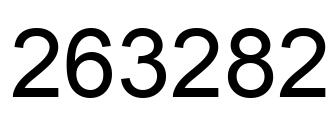 Number 263282 black image
