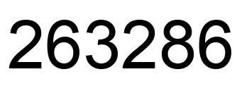 Number 263286 black image