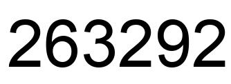 Number 263292 black image