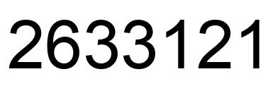 Número 2633121 imagen negro