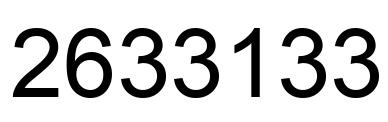 Número 2633133 imagen negro