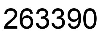Number 263390 black image
