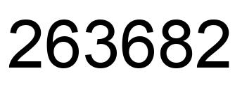 Number 263682 black image
