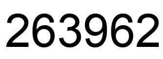 Número 263962 imagen negro