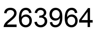 Número 263964 imagen negro
