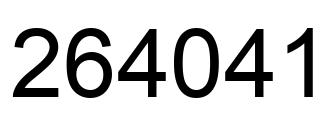 Número 264041 imagen negro