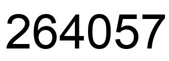 Número 264057 imagen negro