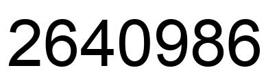 Number 2640986 black image