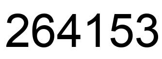 Number 264153 black image