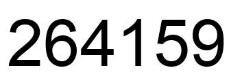 Number 264159 black image
