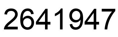 Número 2641947 imagen negro