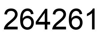 Number 264261 black image