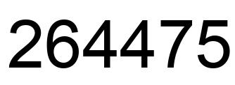 Number 264475 black image