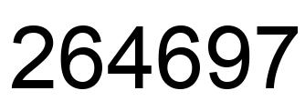 Number 264697 black image
