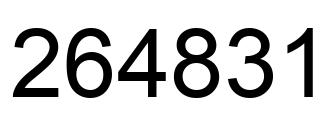 Number 264831 black image
