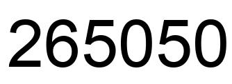 Número 265050 imagen negro