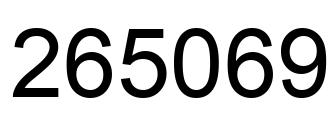 Número 265069 imagen negro