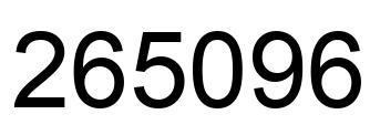 Número 265096 imagen negro
